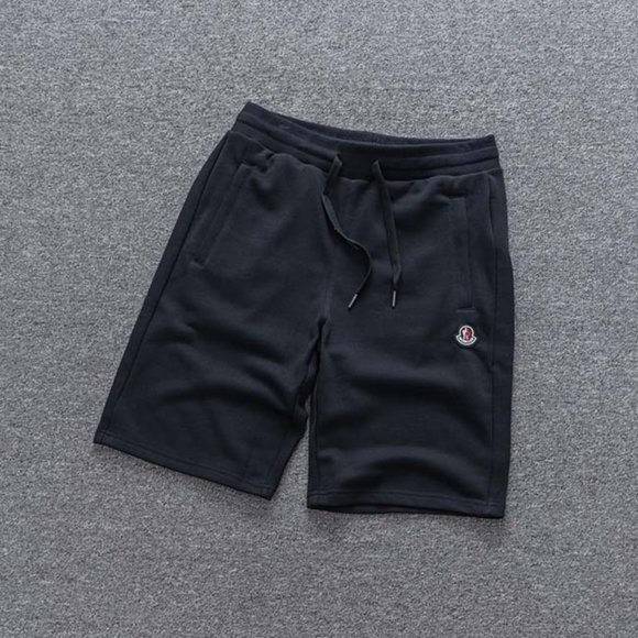 Moncler Drawstring Waist Logo Sports Shorts In Black